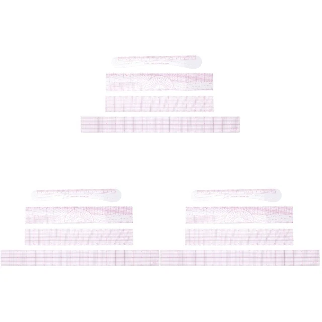 Yiohejy Nählehre 3er Set - Messwerkzeug Für Gerade & Gebogene Nähte