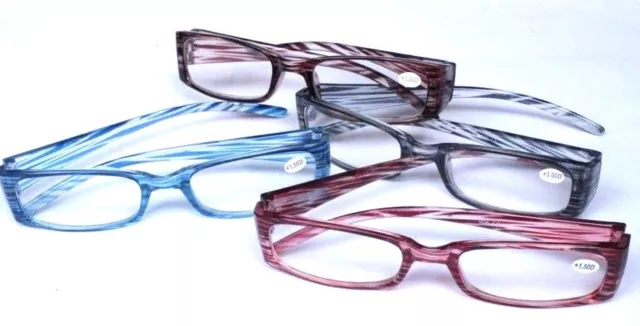 4x Lesebrillen Lesehilfe Brille Augenoptik Lesebrille Sehstärke Brillen Sehhilfe 2