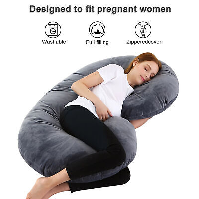 Cojín lateral para dormir en forma de C cojín de embarazo cojín de lactancia 140 cm