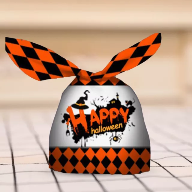 50pcs Halloween Gift Bag Haunted House Pattern Increase Atmosphere Multipurpose