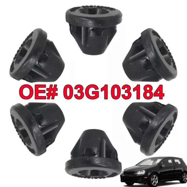 Car Engine Cover Grommet Rubber For VW Skoda Audi Seat OE# 03G103184 6 PCS