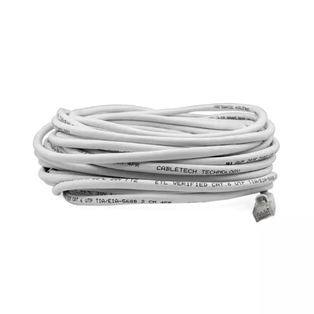 PTC Cat 6 Patch White Ethernet Internet LAN Network Cable 50 ft.