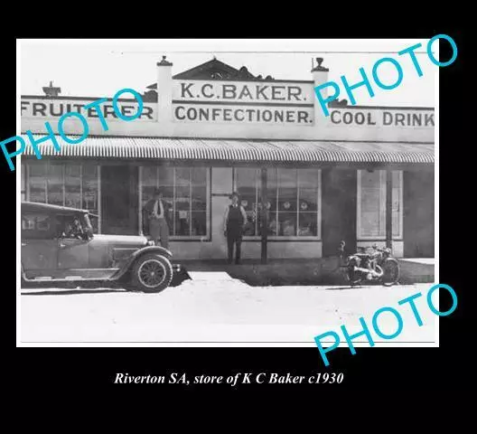 OLD 8x6 HISTORIC PHOTO OF RIVERTON S.A  K C BAKERS STORE c1930