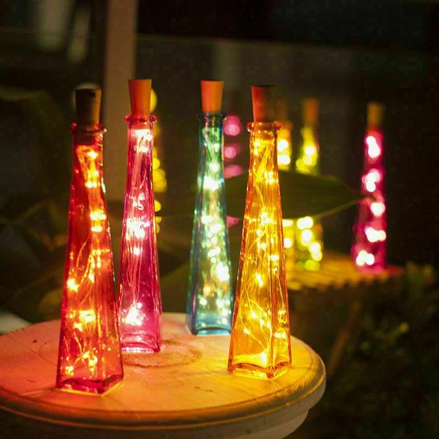 Bottle Fairy String Lights Battery Cork Shaped Christmas Wedding Party LED Wine