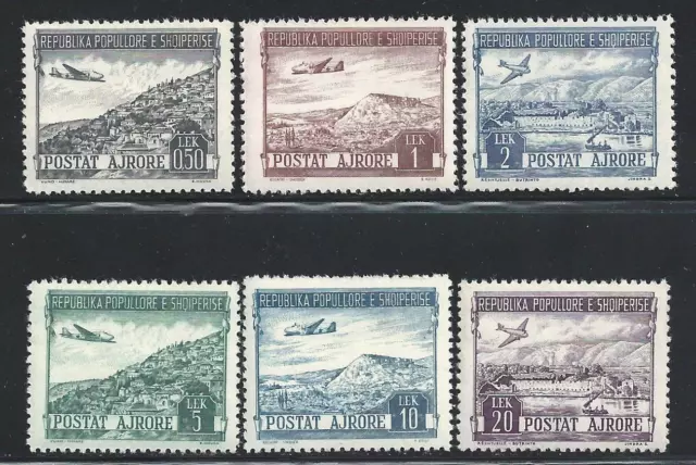 1950 ALBANIA, Correo Aéreo, Yvert No. 44-49 - 6 valores MNH**