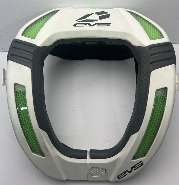 EVS Sports R4K White & Fluorescent Green Adult Race Collar Motocross SX Karting
