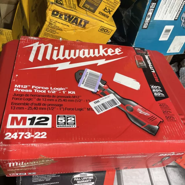 Milwaukee 2473-22 M12 Force Logic Press Tool Kit w/Jaws