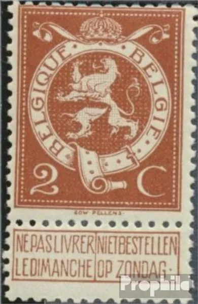 Belgique 90 neuf 1912 timbres