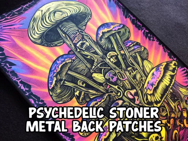 Stoner Rock & Doom Metal Style Iron On Back Patch Psychedelic Rock Backpatch Sew