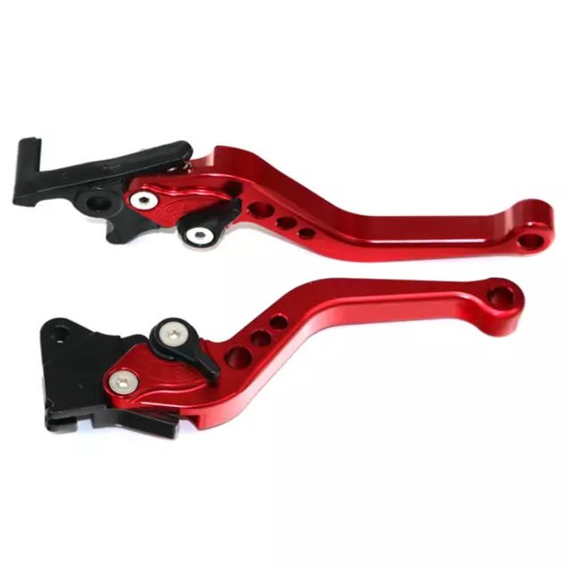 1 Pair CNC Motorcycle Brake Clutch Master Cylinder Lever 6 Grade Adjustable Red