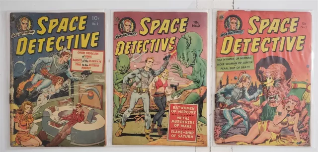 SPACE DETECTIVE (1951) #1 2 3 AVON COMIC FULL RUN LOT Wally Wood Joe Orlando