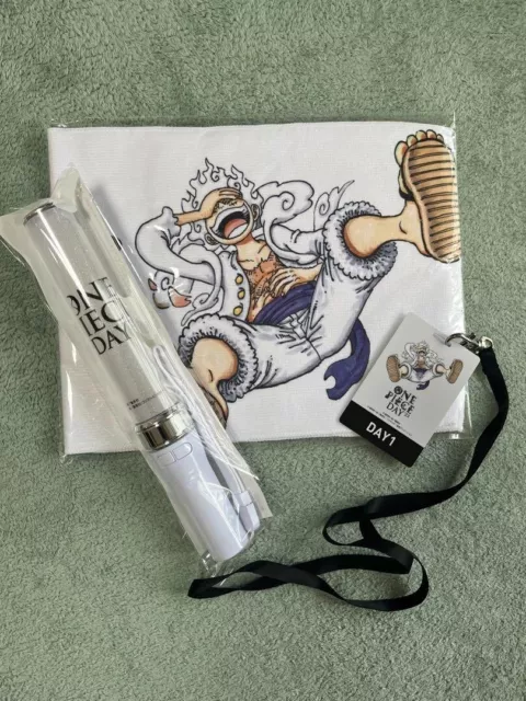 ONE PIECE DAY 2023 DAY1 Luffy Gear 5 Nika Pen Light Muffler Towel Path ...