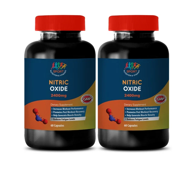 NITRIC OXIDE BOOSTER Nitric Oxide 2400mg 2 Bottles increase muscle