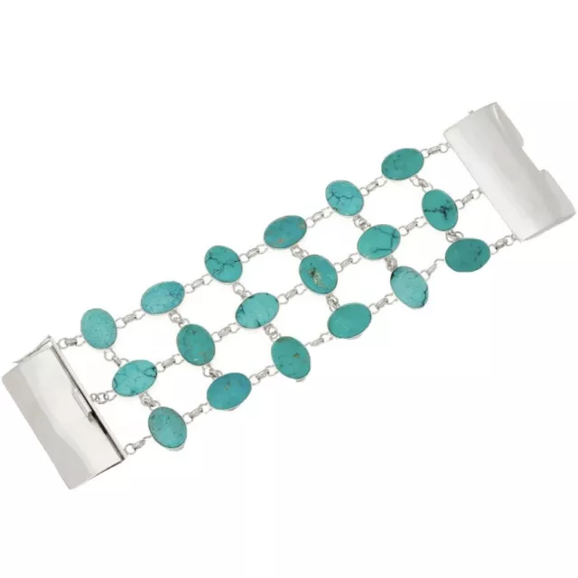 Brand new Claudia Agudelo Sterling Silver Turquoise Bracelet 7 1/4” EXEX