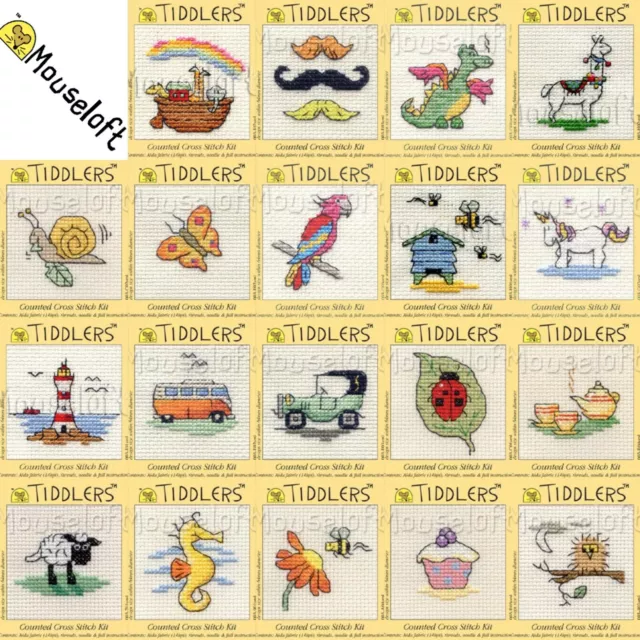 Cross Stitch Kit Make your own Counted Cross Stitch Mouseloft Tiddlers Mini Kids