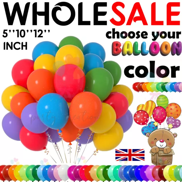 100 X Latex PLAIN BALOON BALLONS helium BALLOONS Quality Party Birthday Wedding