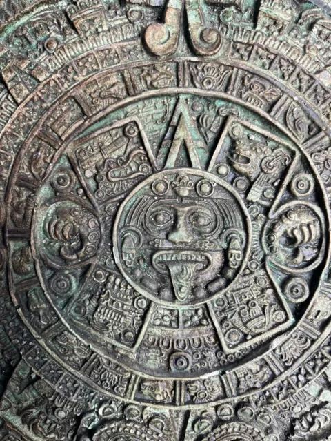 Maya/Aztec Calendar (Bronze/Verdigris)