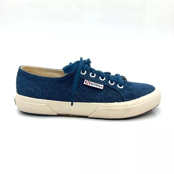 Superga Cotu Blue Denim Low Top Lace Up Sneakers Women's Size 7