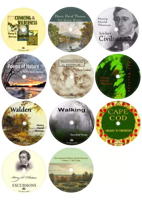 Henry David Thoreau Lot of 11 Audiobooks Essays Philosophy in 11 MP3 Audio CDs