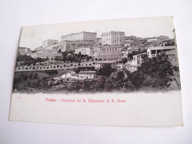 Perugia - panorama Educatorio di S. Anna - spedita f. p. 1912