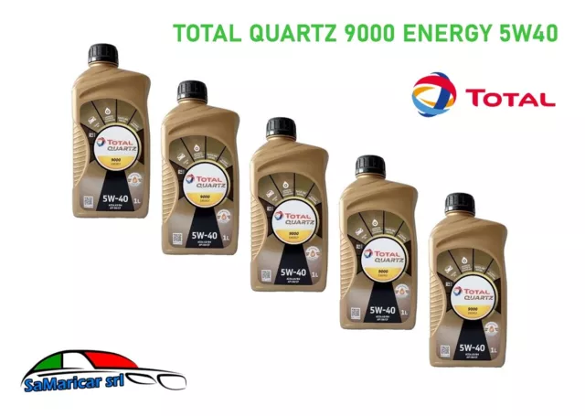 Total Huile de lubrification pour moteur Total Quartz 9000 Energy 5W-40 5  Litres