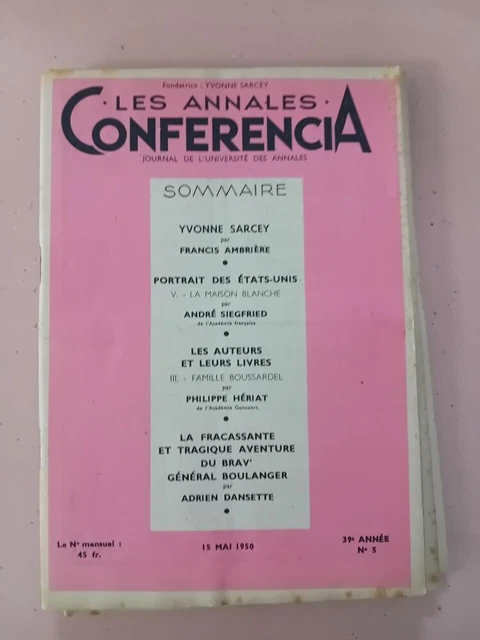 REVUE LES ANNALES des lettres françaises Ancienne série N° 6 - 1946