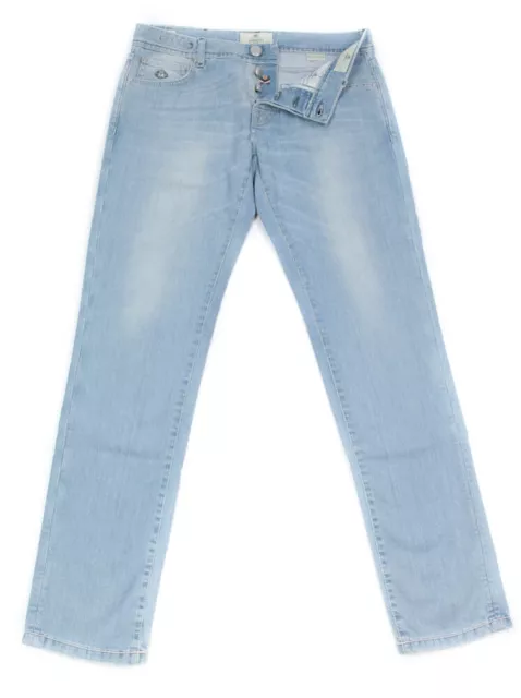 Nuovo Luigi Borrelli Blu Denim Jeans - Extra Slim - __ 42/58 - (CAR03311646)
