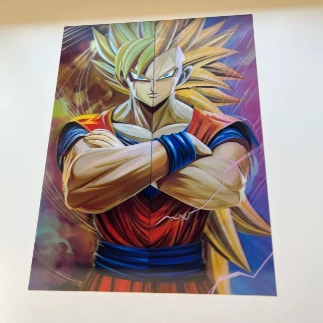 Dragon Ball Z 3D Holographic Poster - Goku Legendary Transformations