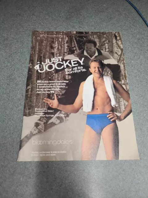 JOCKEY MEN'S UNDERWEAR Bloomingdale's 1988 Trade Print Magazine Ad ADVERT 8  X 11 $6.00 - PicClick