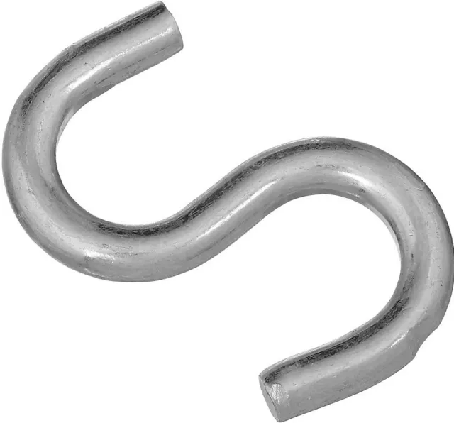 National Hardware N121-715 V2076 Open S-Hook, 2-1/2", Zinc Plated