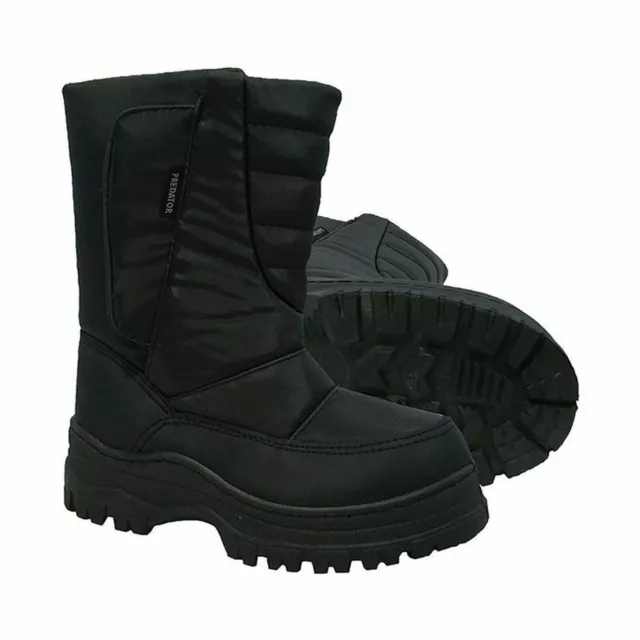 XTM Predator Black Waterproof Kid's Snow Boots