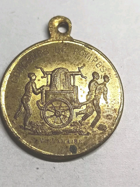 Médaille CREIL - Concours De Manœuvres De Pompes à Incendie 1887 - XIXème - TTB