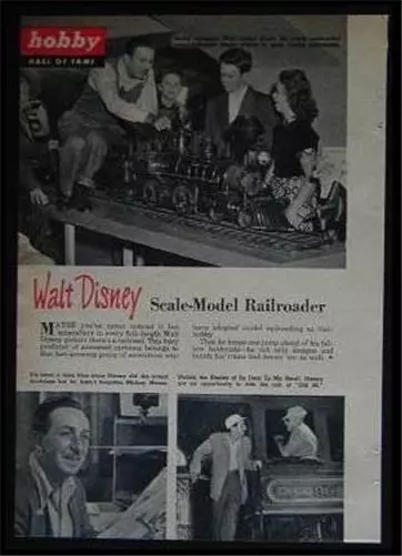 WALT DISNEY Model Railroader LIVE STEAM 1951 pictorial