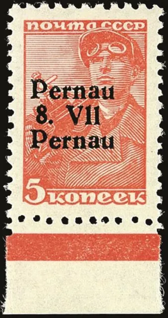 16391) Estland - Lokalausgabe Pernau 5II/IV postfrisch gepr. Klein BPP Mi. 100,-