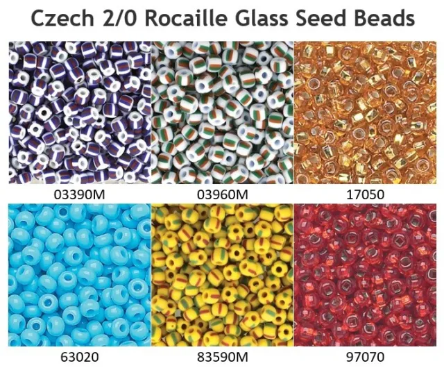 Czech 2/0 Preciosa Rocaille Glass Seed Beads 25 gram