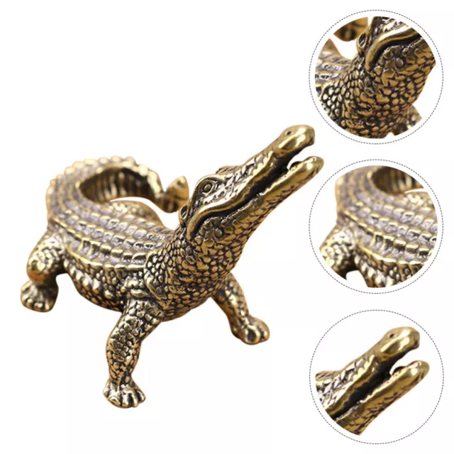 Brass Ornament Animal Figures Alligator Figurines