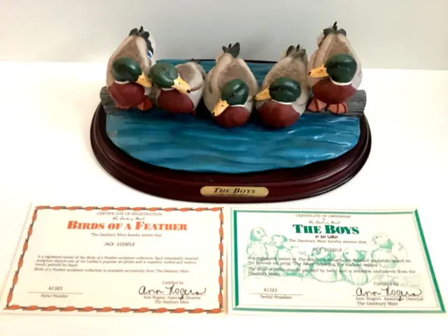 Danbury Mint THE BOYS By Art Lamay BIRDS OF A FEATHER Scultpture Collection