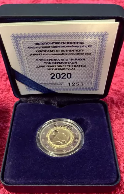 2 euro Grèce 2020 - Thermopyles - BE PROOF