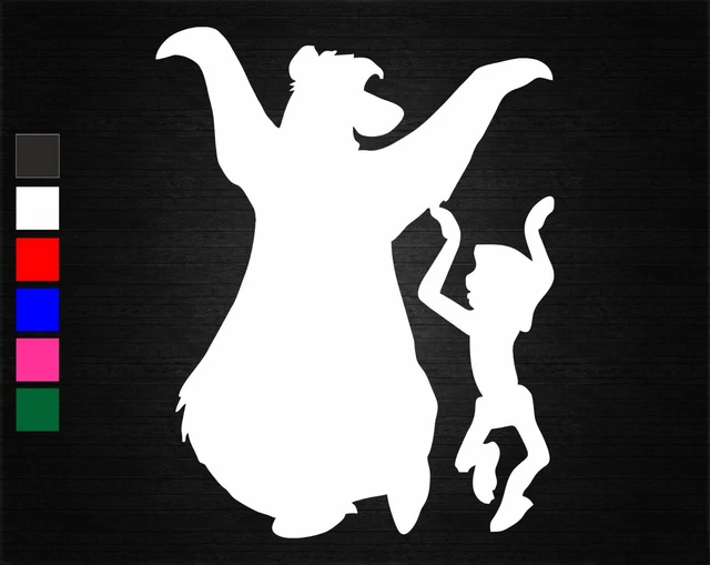 THE JUNGLE BOOK, Disney, Mowgli & Hathi, Wall, Door, Car, Vinyl, Decal