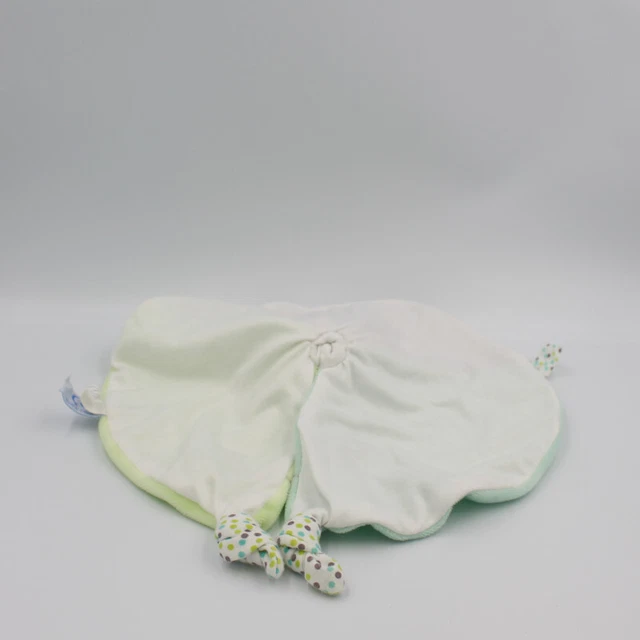 Doudou plat souris vert gris blanc pois GIPSY - 26569