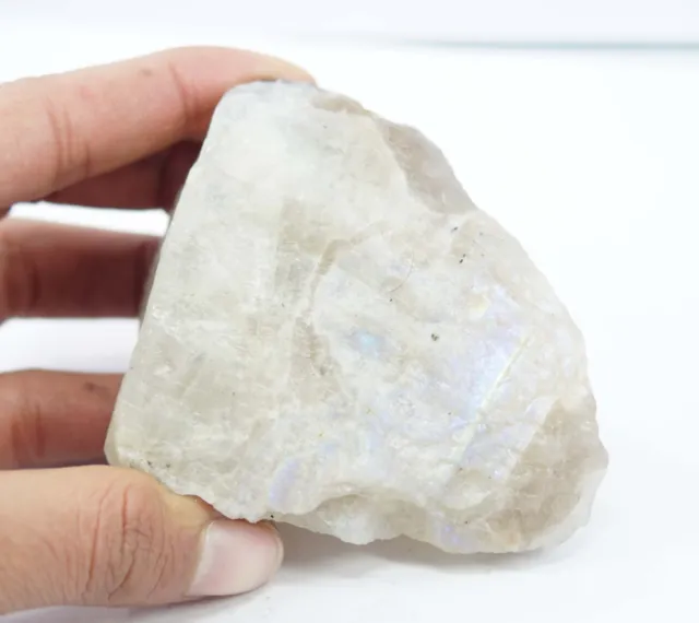 Natural White Rainbow Moonstone 1254 Ct. Crystal Rough Loose Gemstone