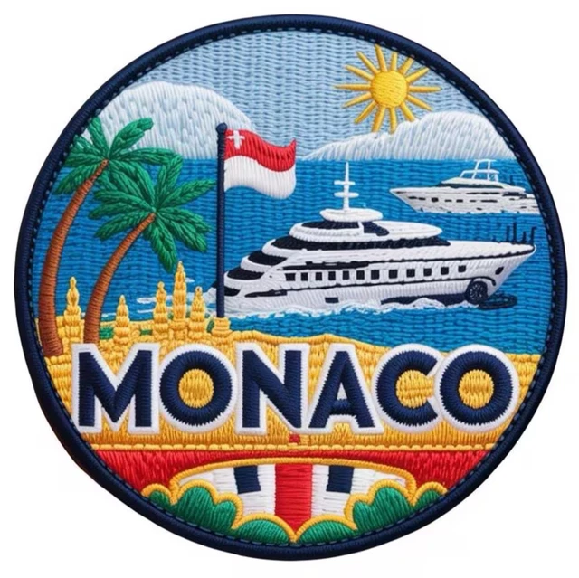Patch MONACO Insigne Patch écusson tissu VINTAGE MONTE CARLO