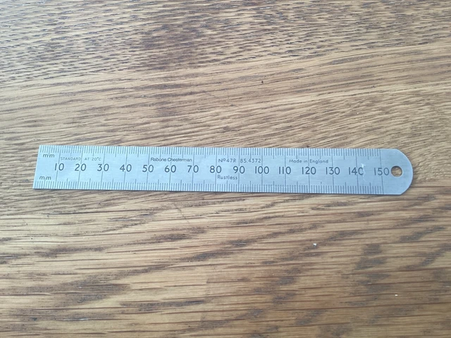 RABONE CHESTERMAN RULE No. 47R 150mm Steel Rule £4.50 - PicClick UK