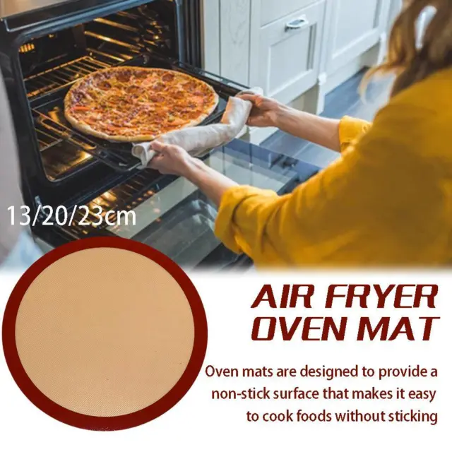 Round Silicone Baking Mat Heat Resistant Baking Sheets Oven Gaud Pad Fryer N0Z2