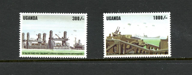P612 Uganda 1994 WWII - D-Day 2v. MNH