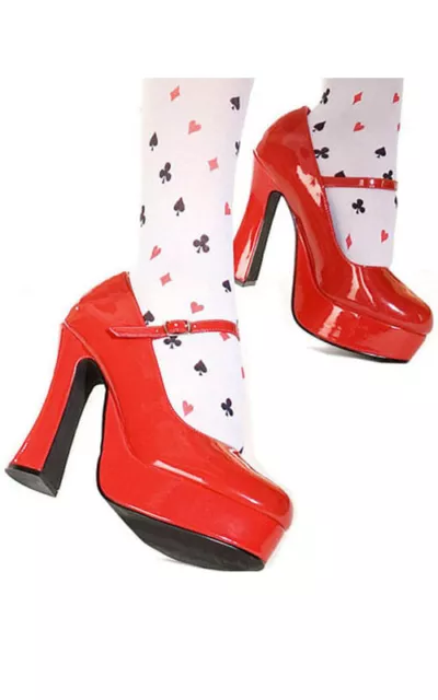Adult Womens Sexy Red High Heel Dorothy Shoes Fancy Dress Halloween Costume
