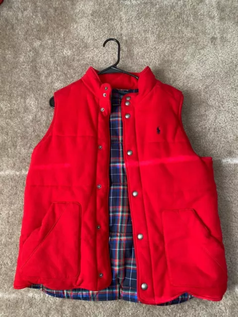 Boys Polo Ralph Lauren Vest Red Size 18-20