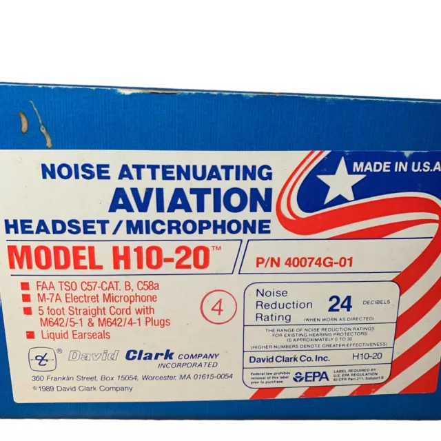 David Clark h10-20 aviation headset