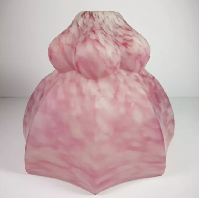 Lovely Original Vintage Art Deco Period Pink Cloud Glass Light Shade