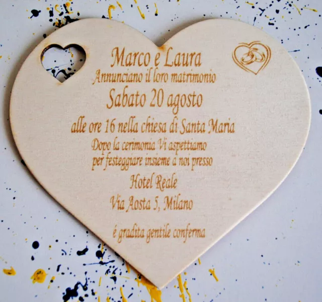 Partecipazioni Nozze, Inviti matrimonio, Sposi, Wedding, Personalizzabili